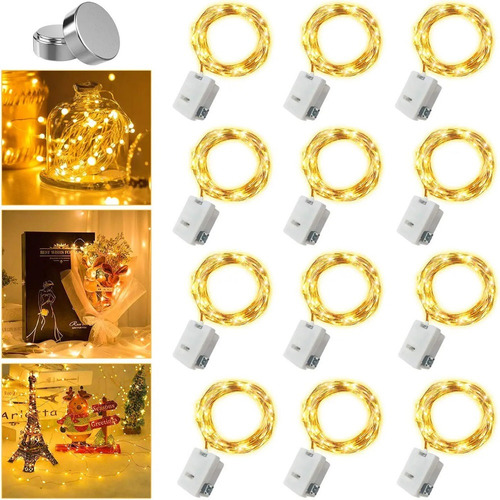 Mini Luz De Navidad Led Con Pilas, 40 Unidades Yy