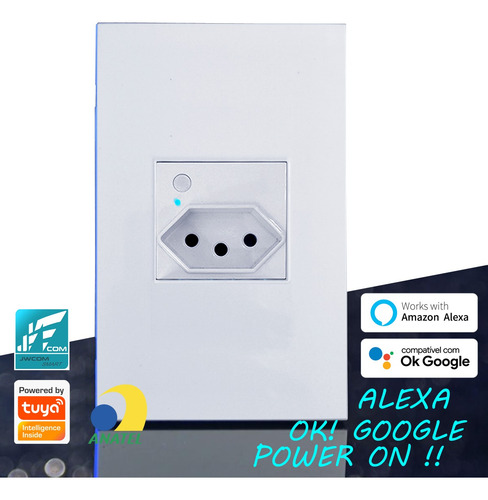 Tomada Inteligente Modular Jwcom Smart Alexa Google Home 16a