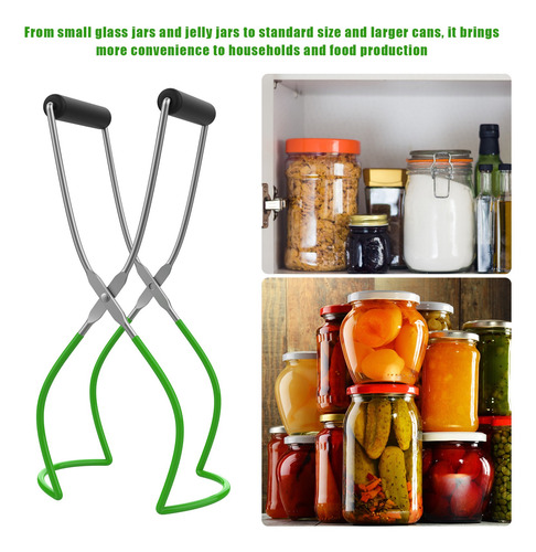 2pcs Canning Jar Lifter Tongs Aço Inoxidável Household Kitc