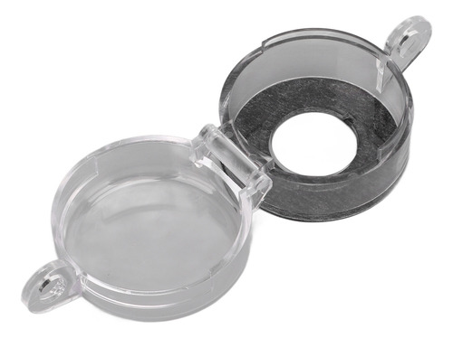 Tapa De Botón Pulsador, Cilindro De Polvo Transparente De Em