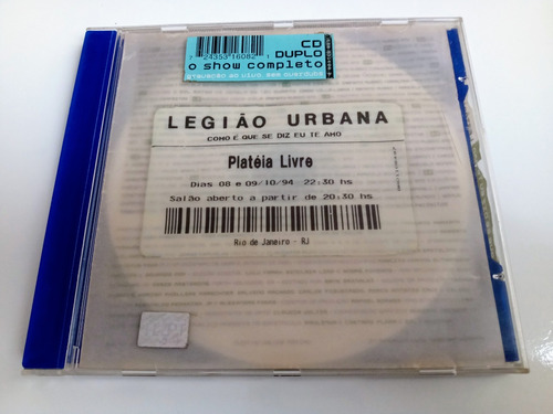 Cd Legião Urbana - Plateia Livre, Duplo