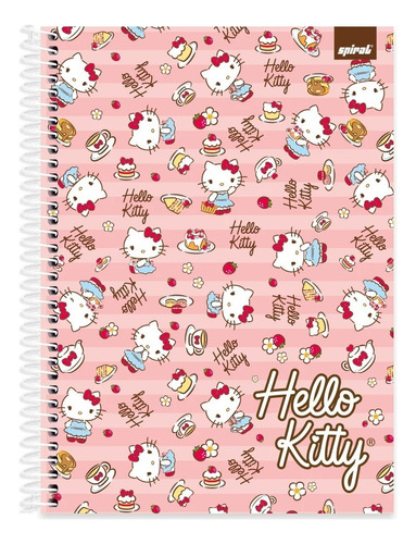Caderno Hello Kitty Universitário Rosa 1 Materia 80f