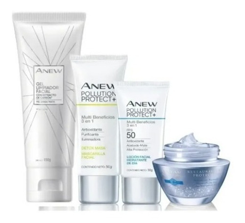 Rutina Facial Protec Anti Contaminación Avon Anew Pollution 