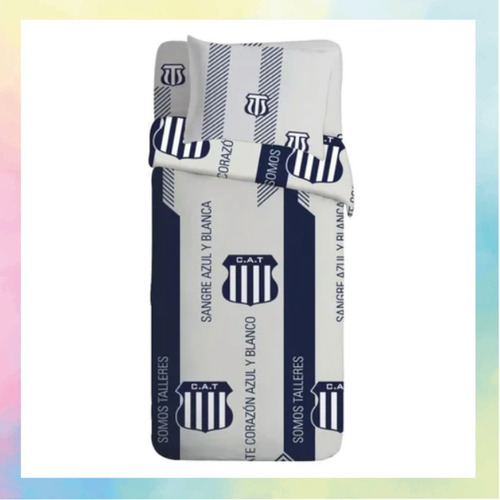 Cubrecama Cover Casablanca Talleres 1 1/2 Pl Frases Ct Mmk