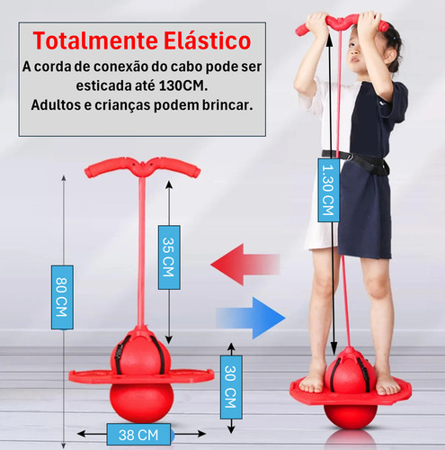 Pogobol Com Alça Equilíbrio Salto Inflável Com Bomba