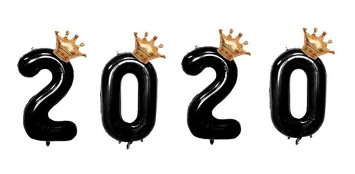 Globos Gigantes Metalizados C/forma De Números C/corona 82cm