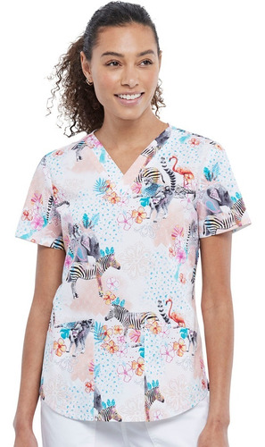 Cherokee Ck652 Filipina Quirúrgica Médica Estampada Mujer