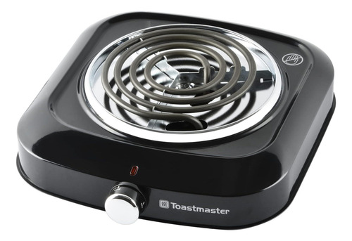 Toastmaster Single Burner Con Tapa De Bobina, Negro