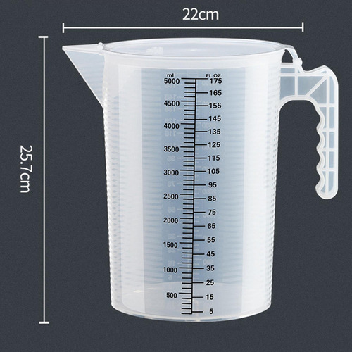 Jarra Medidora For Agua, Jarra Multifunción 5l