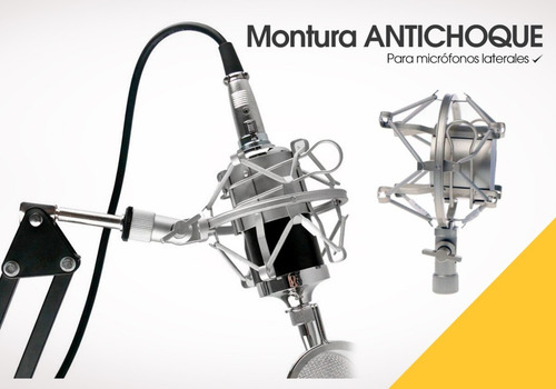 Imagen 5 de 10 de Soporte Araña Microfono Condenser Mic Shockmount Estudio Pro