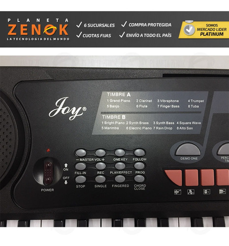 Imagen 7 de 10 de Teclado Musical Organo Piano K-11 54 Teclas Efecto Microfono