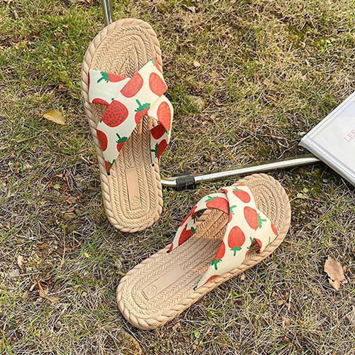 Zapatillas H Con Punta Abierta Para Mujer, Sandalias Cómodas
