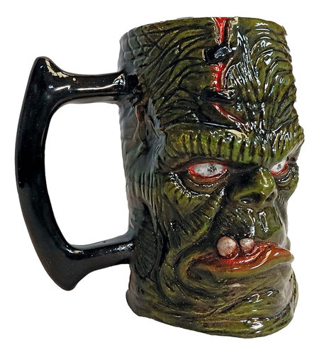 Taza Coleccionable Franky Mug Marca Ghoulish 350003 Color Verde