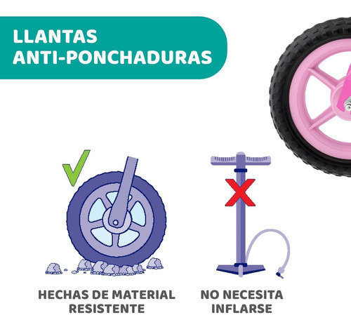 Imagen 4 de 5 de Chicco Bici De Balance Pink Arrow, Color Rosa