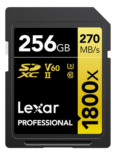 Tarjeta de memoria Lexar Tarjeta SD profesional de 256 GB y 270 mb