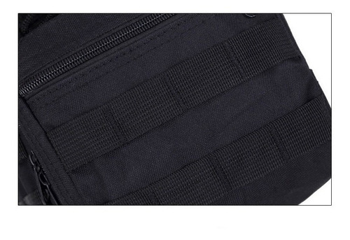 Bolsa Tática Militar Transversal Peito E Ombro Impermeável Cor Preta Camuflada
