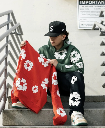 3d Denim-tear Sudadera Con Capucha De Madera Y Algodón