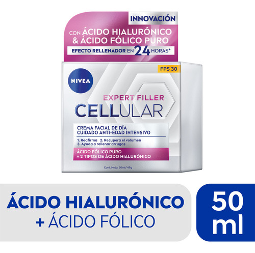 Crema Facial Antiarrugas Nivea Cellular Dia Spf30 50ml Tipo
