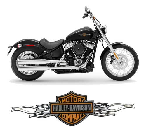 Emblema Adesivo Resinado  Harley Davidson Rs29 Fk Cor CROMADO