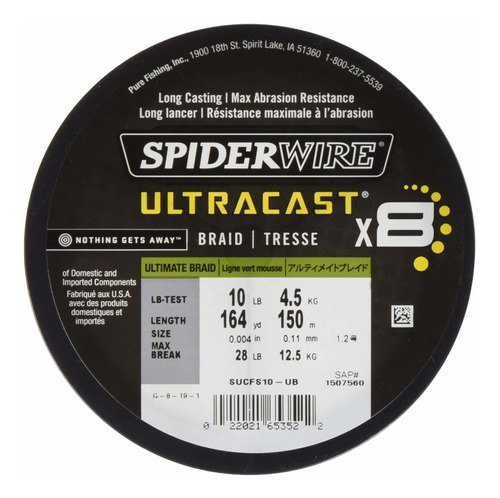 Spiderwire Linea Pesca Trenza Ultracast