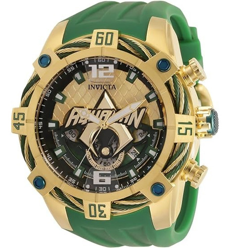 Reloj Invicta Aquaman Dc Comics  Cuarzo De Silicona 35120