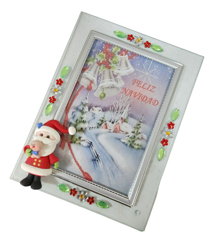 Portaretratos Navidad De Santa Claus Y Galleta Navideña T1 Color Transparente