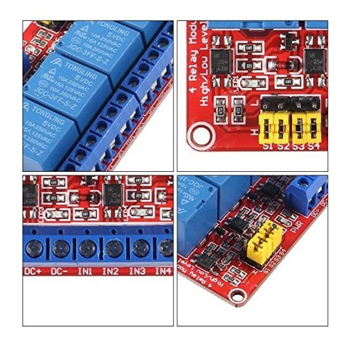 2 Modulo Rele Cc 5 4 Canal Placa Escudo Optoacoplador