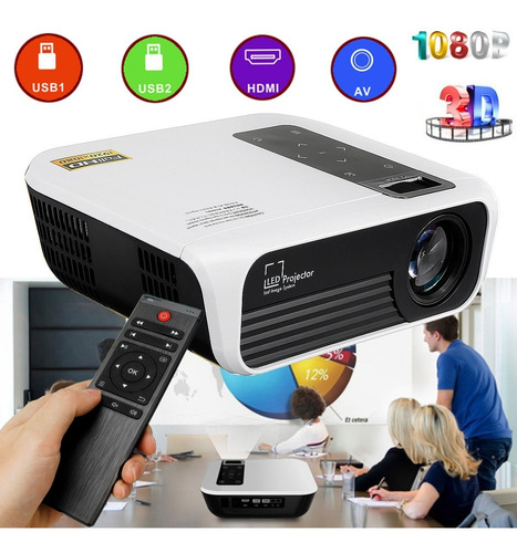 Proyector Smart Led T8 Android Full Hd 1080p 4500 Lumenes