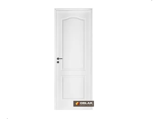 Puerta de hdf Oblak Moldeada Camden 2 Tableros PCI color blanco laqueado 70cm x 2m de 10cm de espesor