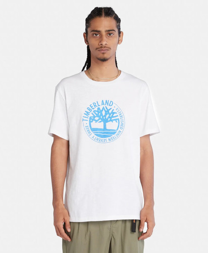 Camiseta Timberland Playera Outdoor Heritage Hombre Blanca