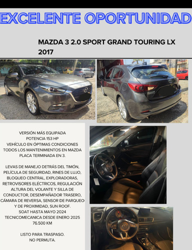 Mazda 3 2.0 Sport Grand Touring Lx