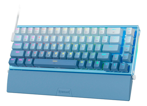Teclado Redragon K641b Bw Rgb Shaco 60% Hotswap Azul Idioma A