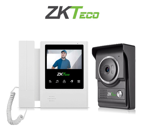 Kit Videoportero Analógico Zkteco Vdpo4-b4 Kit Monitor