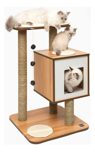 Vesper Furniture V Base Walnut Rascador Para Gatos