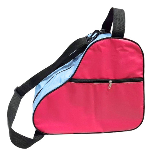 Bolsa/mochila Rosa Pink Com Azul Claro Patins Quad Roller