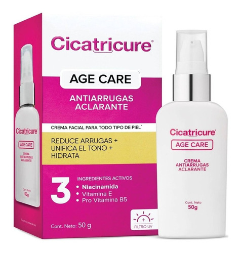 Imagen 1 de 1 de Cicatricure Age Care Crema Antiarrugas Aclarante 50g