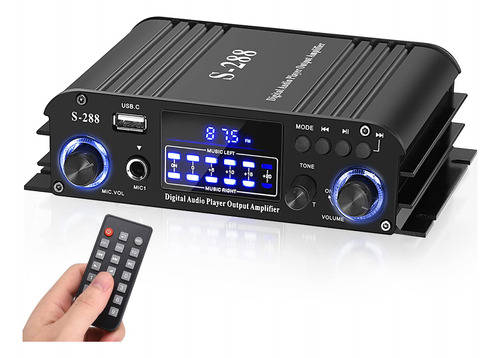 Facmogu S-288 4 Canales Bluetooth 5.0 Amplificador De Audio