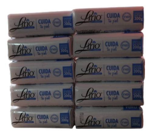 Jabón De Tocador Lirio Neutro Pack Con 12 Pz De 200 Gr  C/u