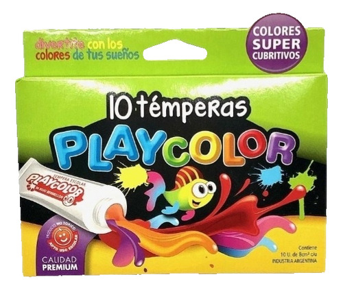 Tempera X 10 Surtidos Envio Ya!!!