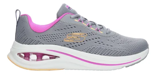 Skechers gris y rosa new arrivals