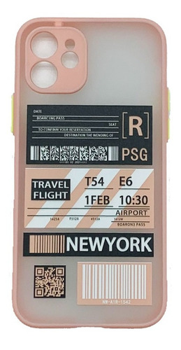 Funda Case Generica P/ iPhone Boleto Ticket Avion New York