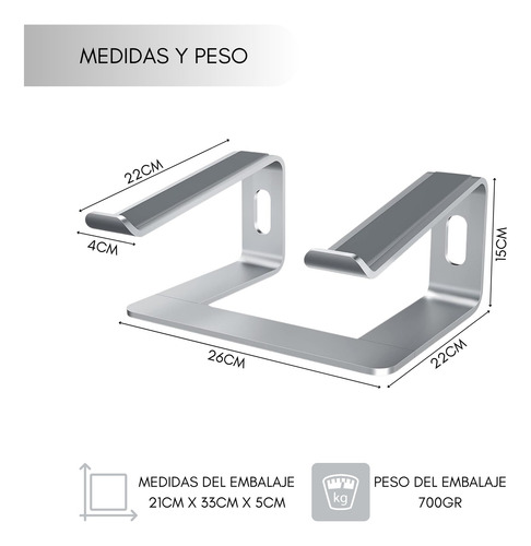 Soporte Base Aluminio Para Mac Macbook Notebook 10 - 17
