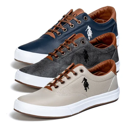 Combo 3 Pares Tênis Masculino Da Polo Lançamento Barato