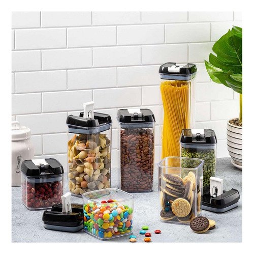 Set 7 Contenedores Para Cocina Con Tapa Hérmetica