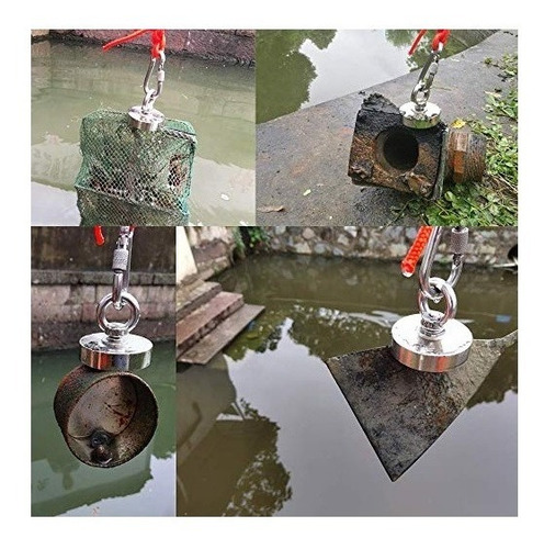 Imagen 2 de 2 de Imanes De Pesca De Neodimio Super Fuertes 60kg De Fuerza