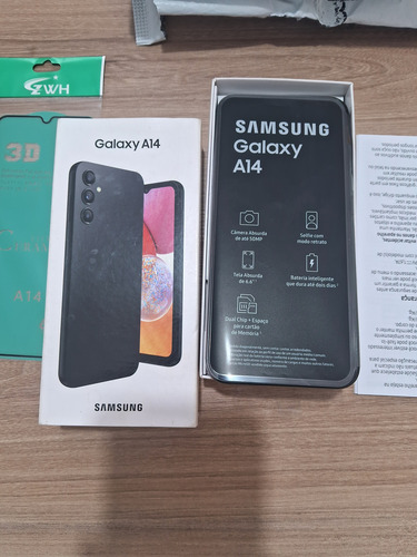 Samsung Galaxy A14 4g Usado Só 2 Meses Zerado+ Fone Capa Pe Preto (Usado)