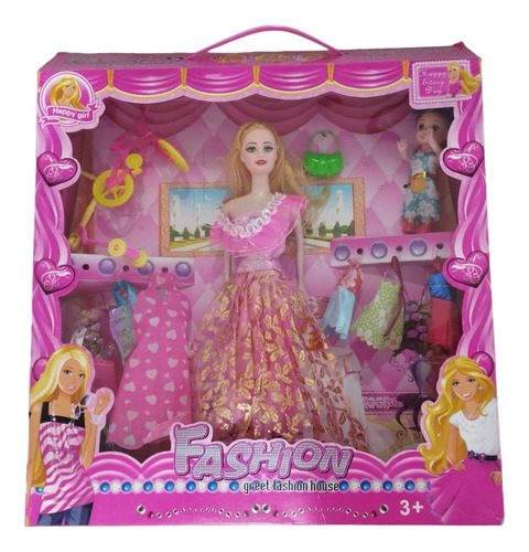 Muñeca Barbie Peinado Fantasía Fashionista Accesorios Corona