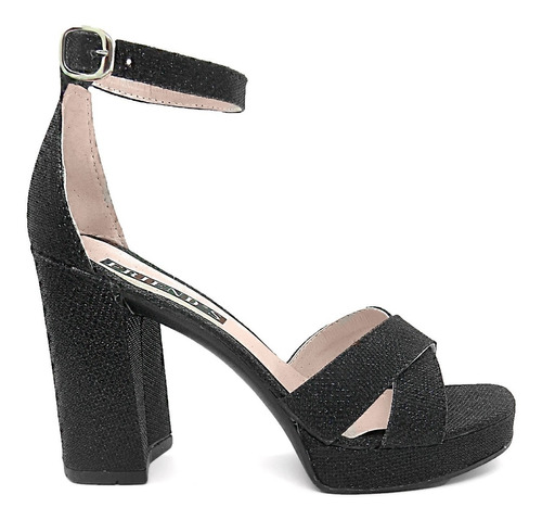 Sandalias Mujer Vestir Taco Ancho 10 Cm Elegante Fiesta