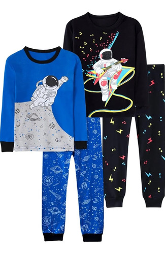 Pijamad Para Niños Importadas De Astronautas Talla 6 Y 8