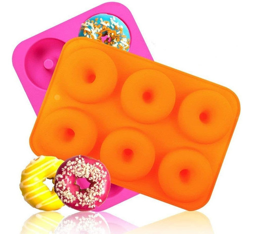 Y Molde Silicona 6 Cavidades Mini Donas Rosquillas